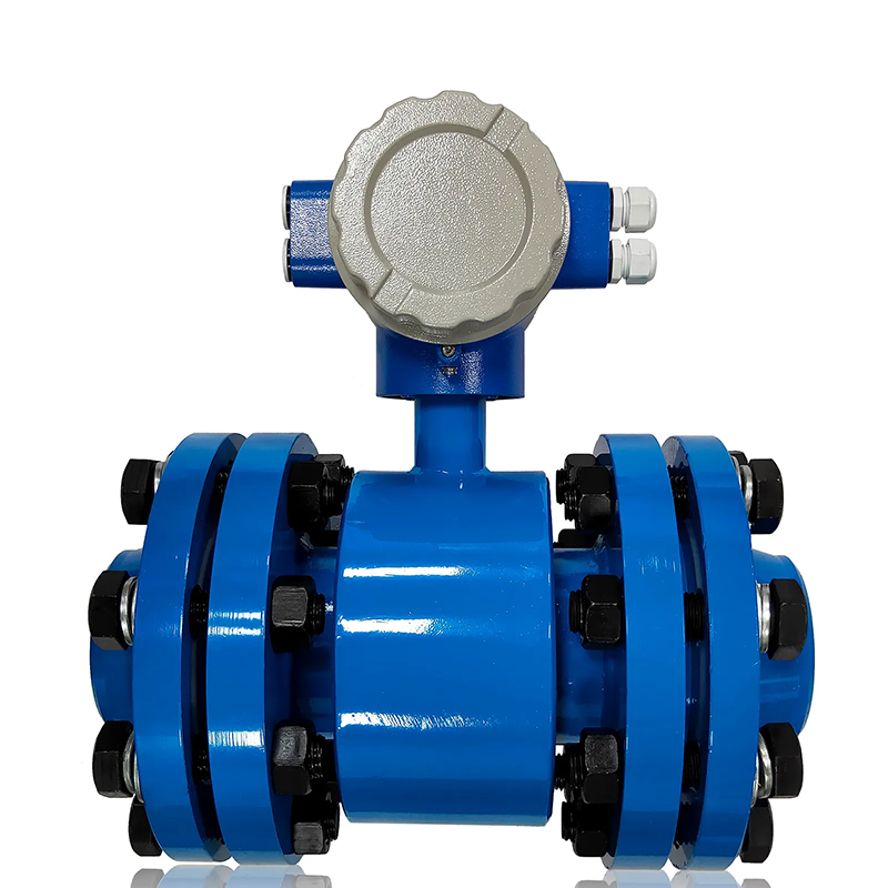 High pressure electromagnetic flowmeter flange installation