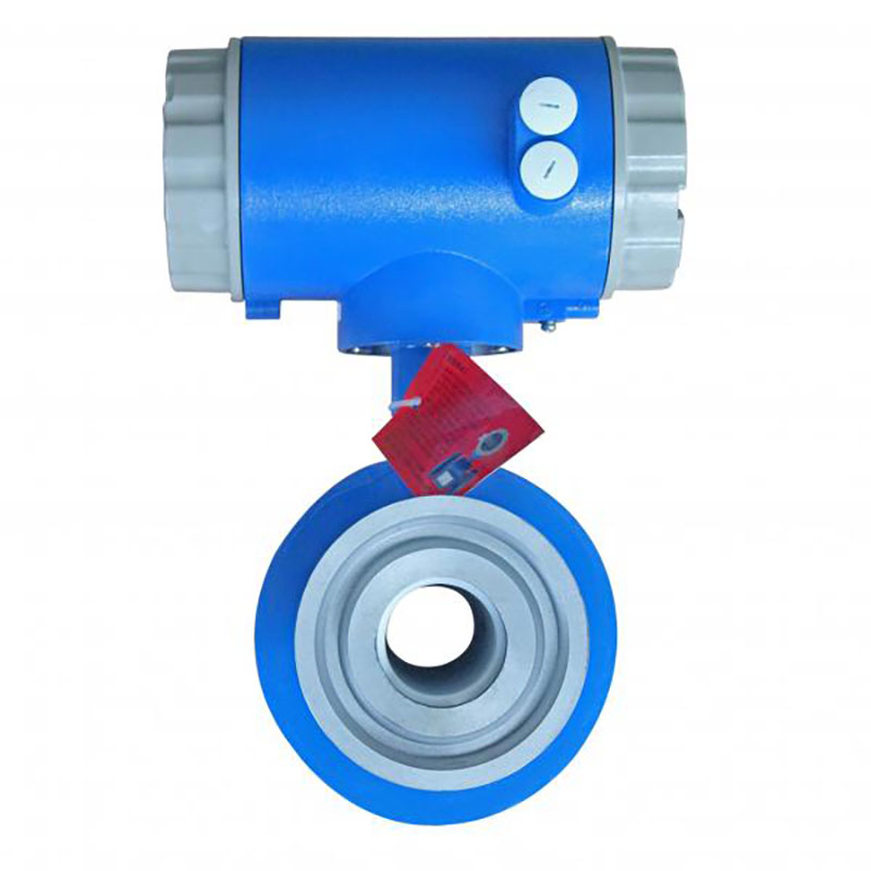 High-pressure electromagnetic flowmeter threaded connection side