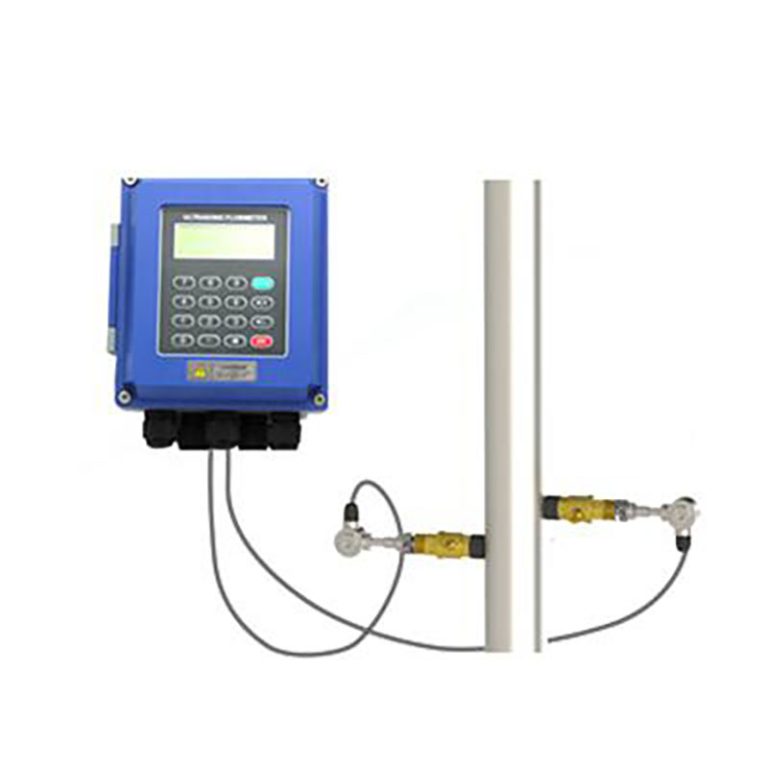 Insertion type clamp on ultrasonic flow meter