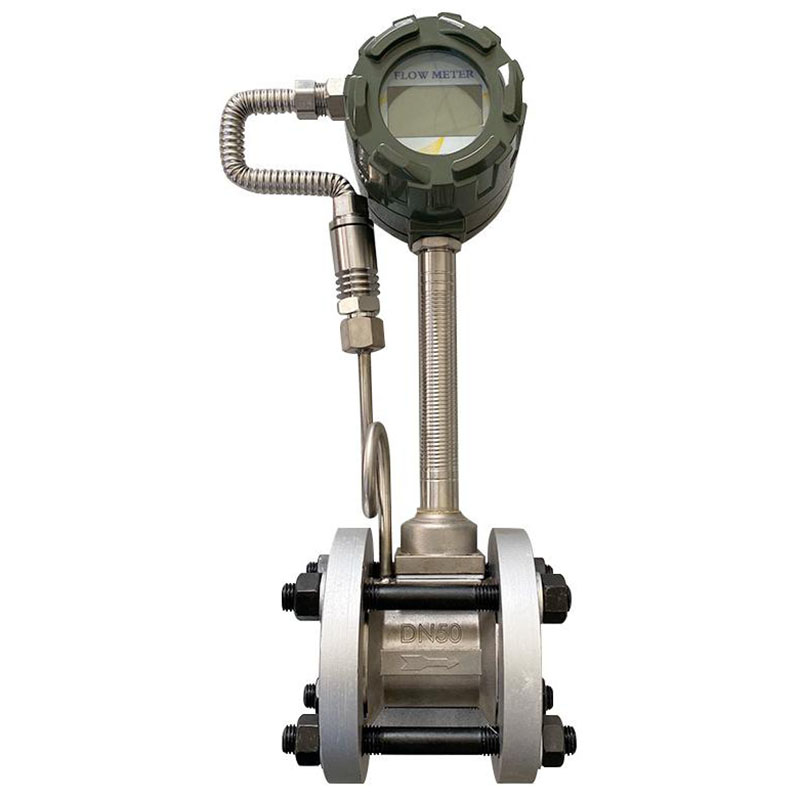 Integrated Vortex Flowmeter Flange Clamp Mount with temperature and pressure compensation