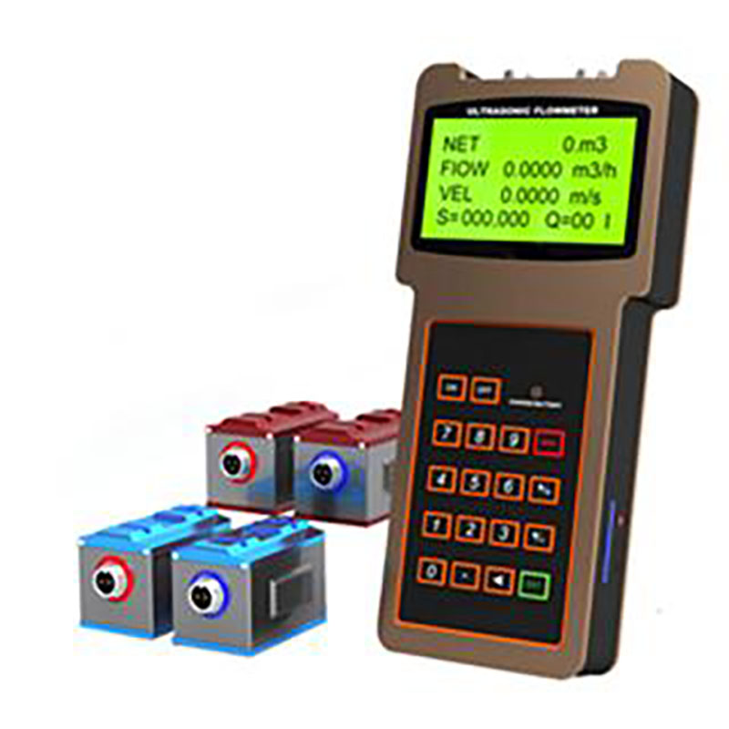 Portable handheld ultrasonic flowmeter