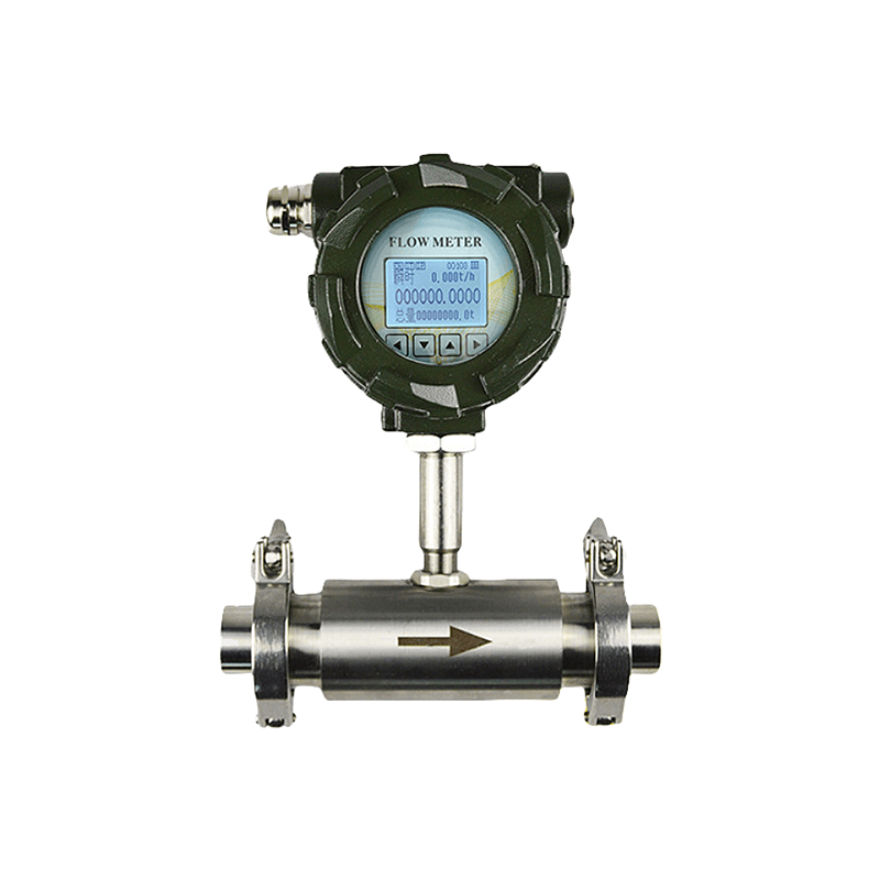 Sanitary liquid turbine flow meter DN25