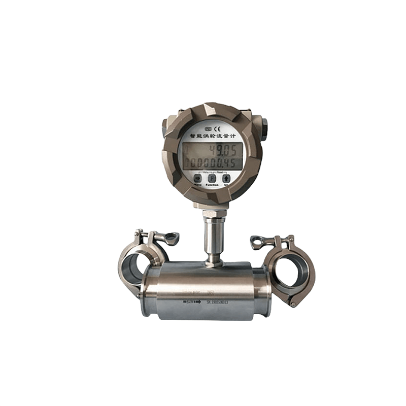 Sanitary turbine flowmeter with Tri-Clamp end fittings