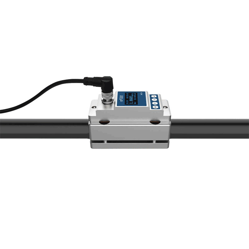 strap-on-flow-meter-installation-with-connecting-cable