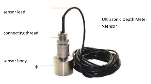 Ultrasonic water depth sensor structure